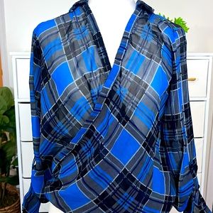 Passport sheer blue blouse